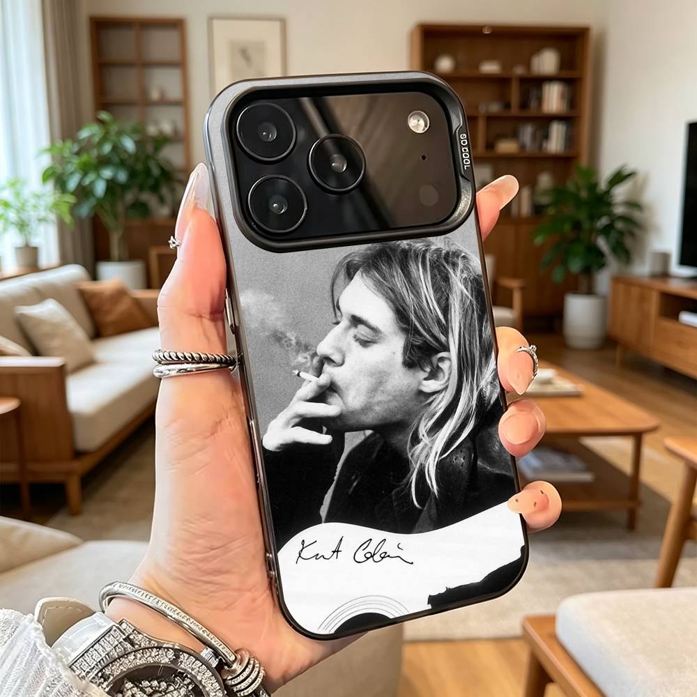 Nirvana Рок-певец B-Band Подарок Чехол для телефона Для iPhone 17,16,15,14,13,12,11Plus,Pro Max,XS,Цветной Серебряный Чехол для телефона Funda Cover