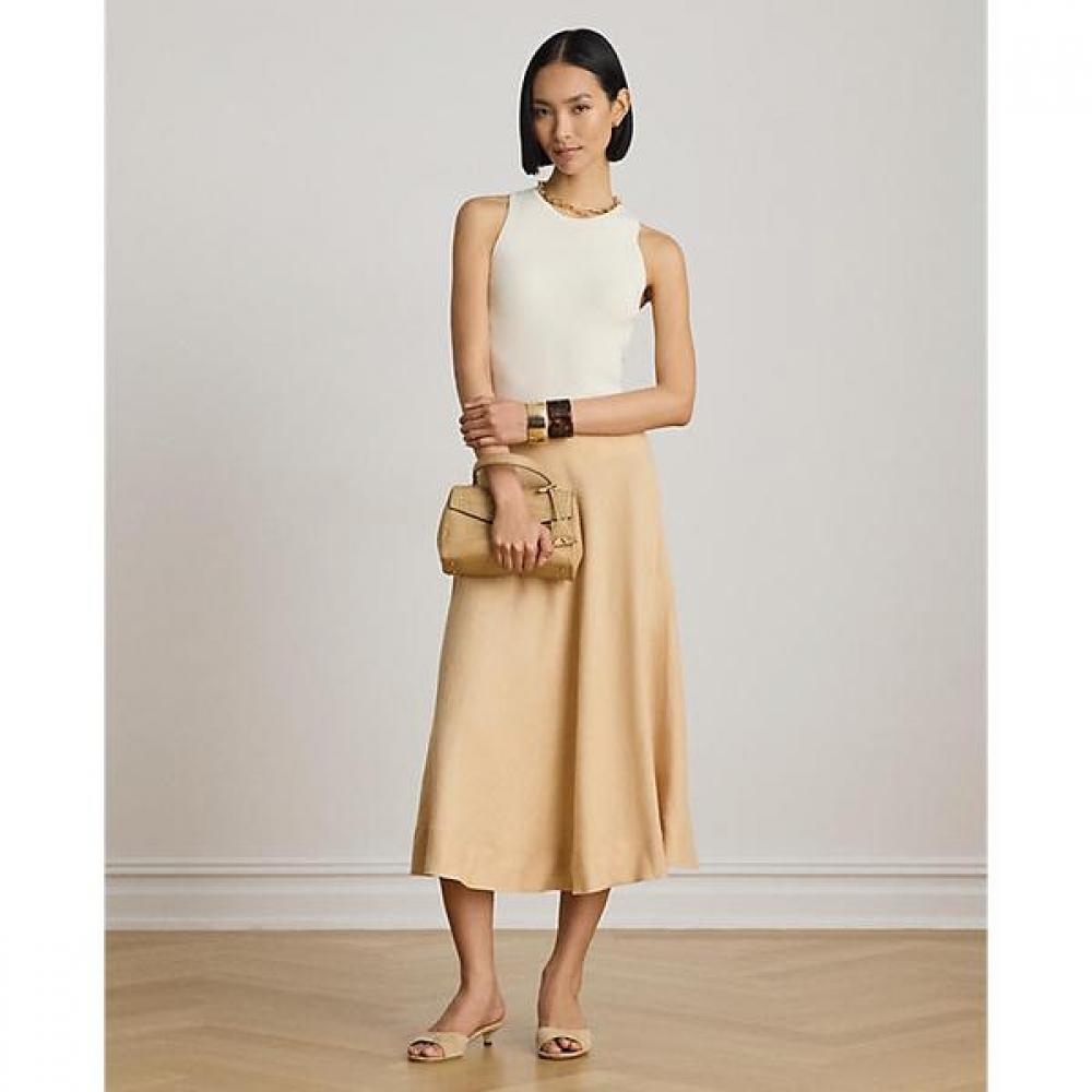 LAuren RAlph LAuren Linen A Line Midi Skirt Wmlrskts6h20316200