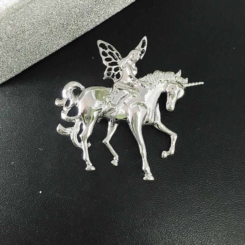 Креативная брошь в стиле барокко с ангелом и лошадью-пони, значок-пин, корсаж для одежды, костюма, женская брошь высокого класса, ювелирные аксессуары, подарок