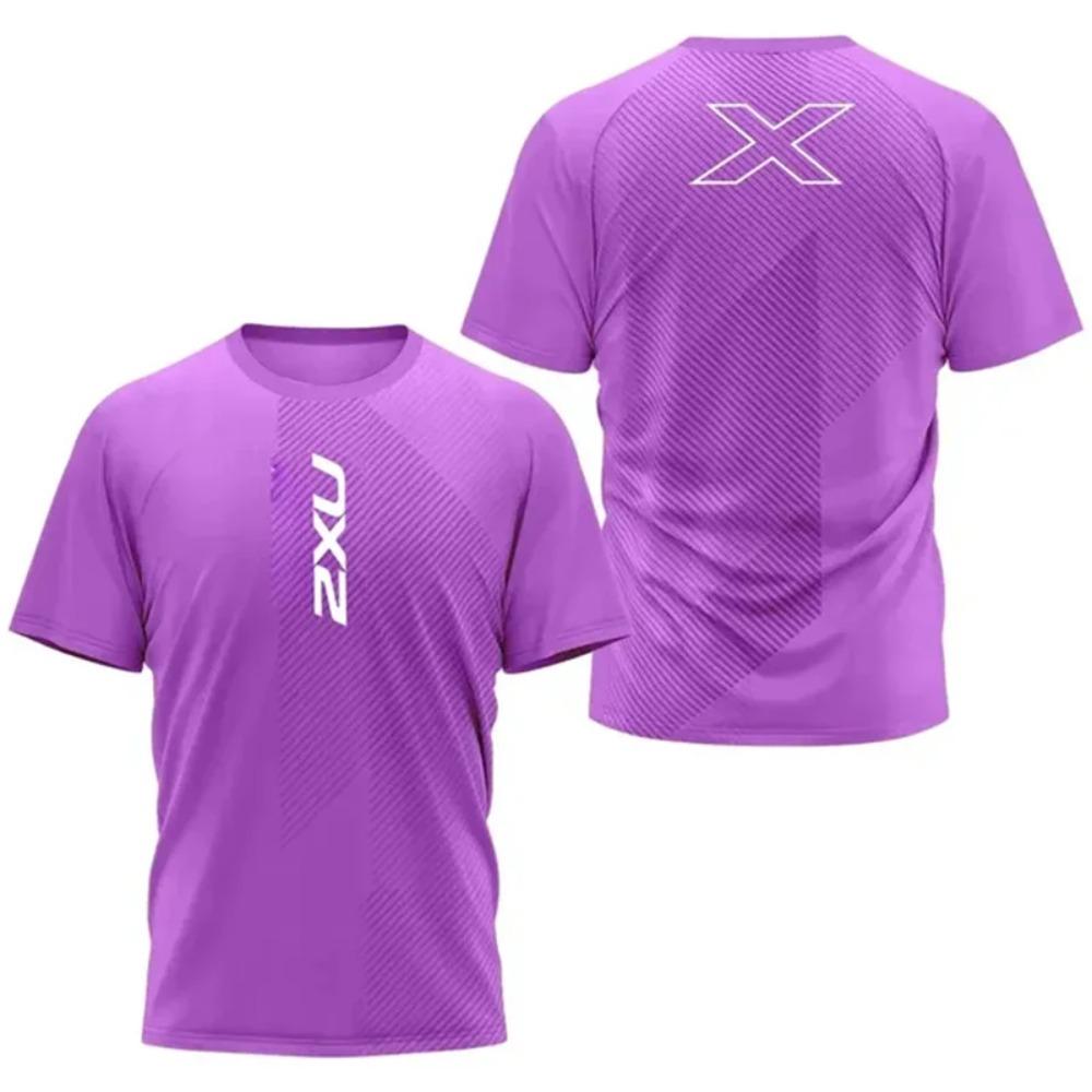 Мужская спортивная футболка 2XU с быстрым высыханием для активного отдыха и фитнеса, мужская дышащая футболка с коротким рукавом для тенниса, легкий свободный топ для бега