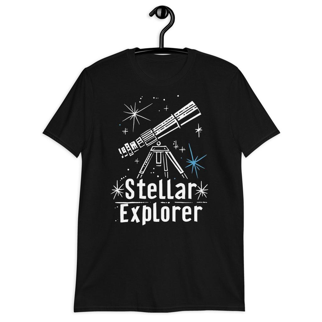 Stellar Explorer T-Shirt: Astronomy Telescope Graphic Tee