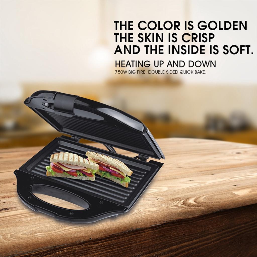 750 Вт 220-240 В Сэндвичница Тостер Машина 50-60 Гц Вафельница Духовка для яичного пирога Завтрак Тостер Машина Барбекю Стейк Нержавеющая сталь 220-240 В