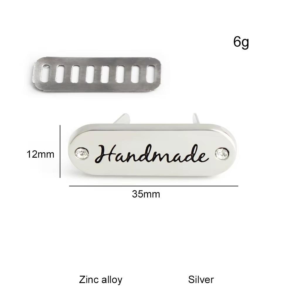 5Pcs Oval Shape Metal Tags Are Bag Zinc Alloy Handmade Metal Labels Clothing Accessories