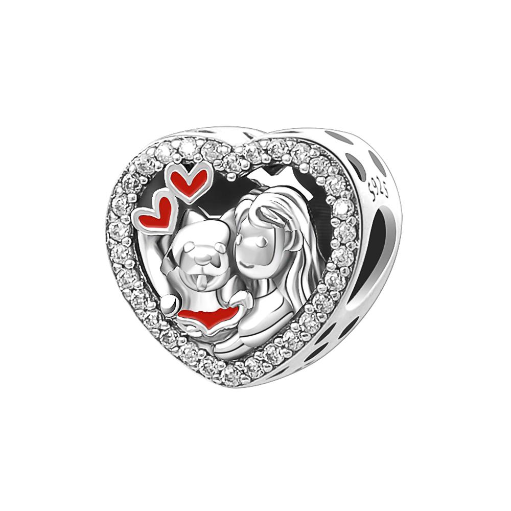 S925 Посеребренная коллекция «Любовь ко Дню матери», очаровательные бусины для мамы, подходят S925, оригинальные браслеты, ювелирные изделия «сделай сам», подарки на день рождения