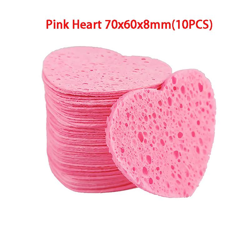 10 шт. очищающая губка для лица отшелушивающая маска для лица спа-массаж для снятия макияжа более плотный компресс Flower Heart натуральная целлюлоза