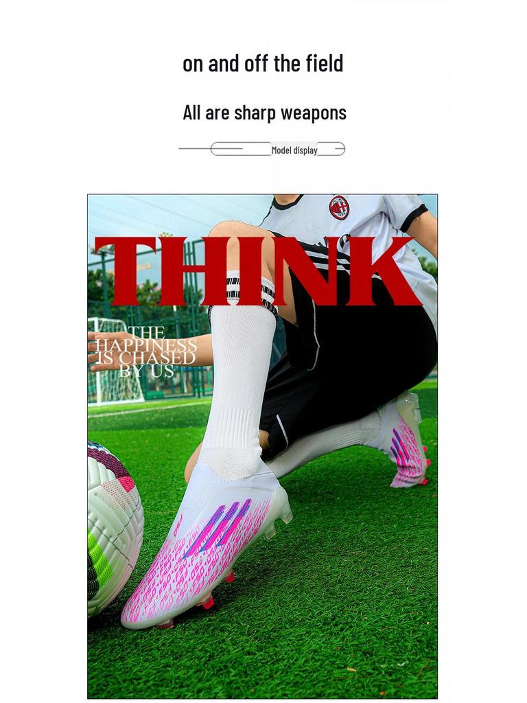 Футбольные шиповки для улицы с длинными шипами для мужчин, женщин и подростков - Тренировочная обувь для учеников начальной и средней школы