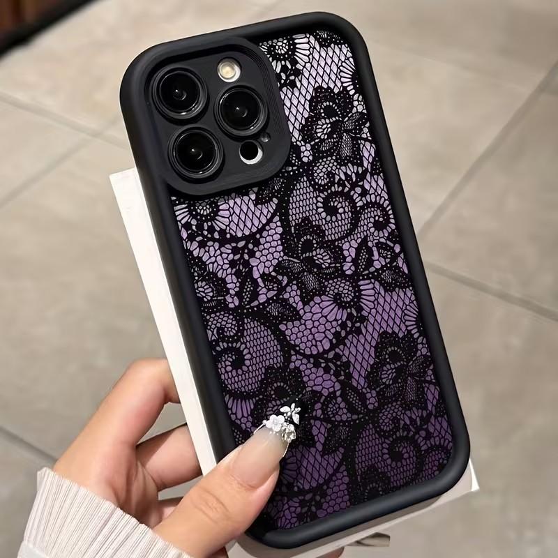 Чехол для телефона для Huawei P50 Honor X7d X9d 400 300 X6B 200 X8A X8C X9b X9a 90 Magic8 Magic7 Smart Lite Pro 4G 5G Черный Фиолетовый Кружево