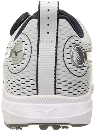 Mizuno Men's Wide Style SL Boa Golf Shoes, White/Navy, Size 26.5cm F