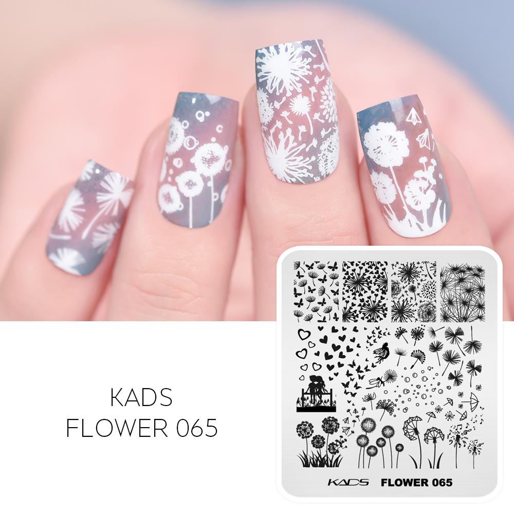 kads Chinese Stamping Nail Stamp Plate Tree Peony Butterfly Design Nail Art Printing Gel Polish 7*8cm Image Templates Plate
