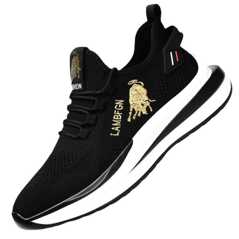 Осенние новые мужские спортивные туфли, дышащие повседневные кроссовки с сетчатой поверхностью, удобные универсальные кроссовки