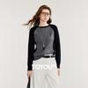 Chuyu Women's Retro Color-Block Knit Top
