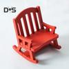 Миниатюрное кресло-качалка 1:12/1:16 масштабных декоративных моделей из дерева, миниатюрный стул, фигурка, кукольный домик, дизайн интерьера, аксессуары