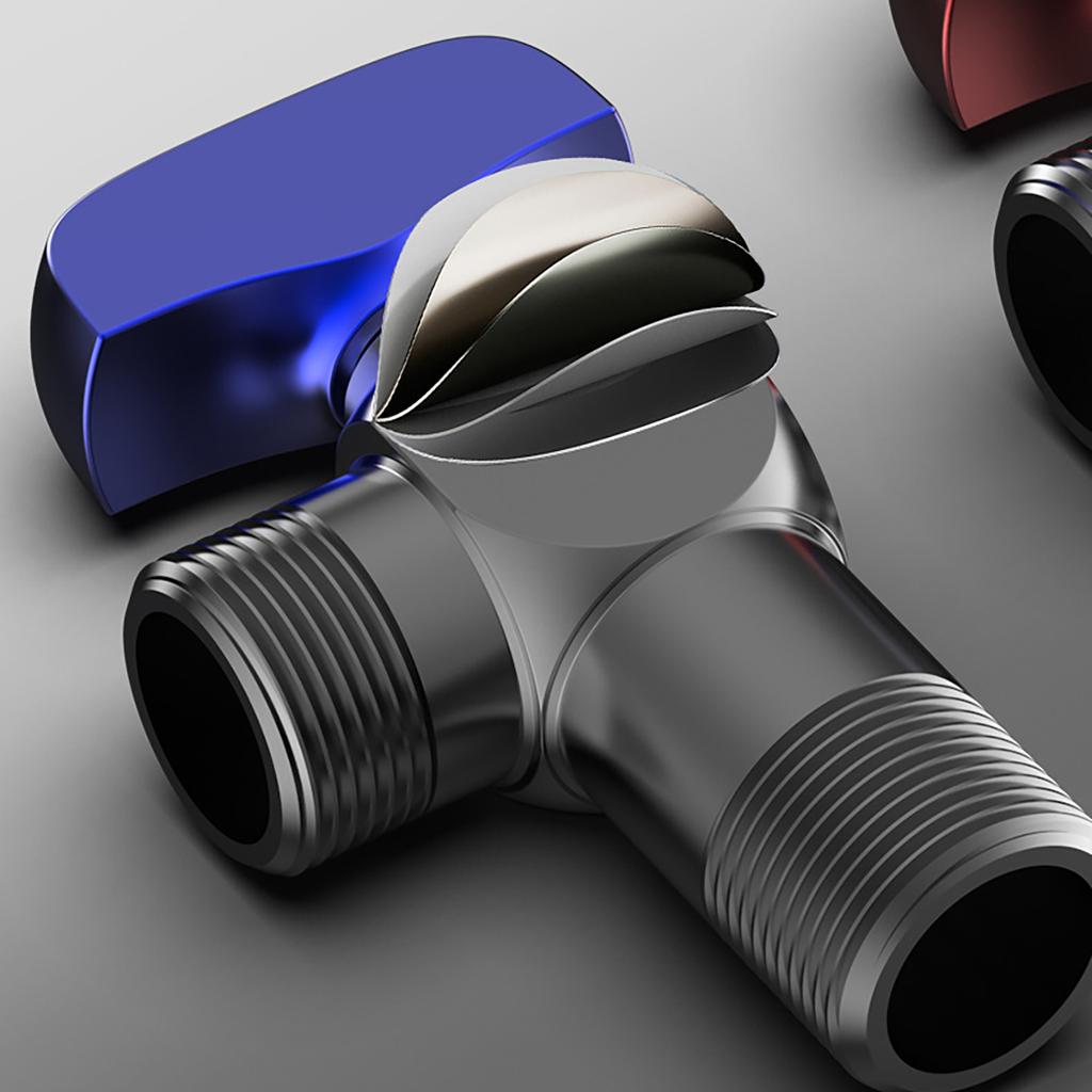 2pcs Water Heater Ball Valve 1/2inch Triangle Switches Simple Operate Triangle Valves for Residential Installation