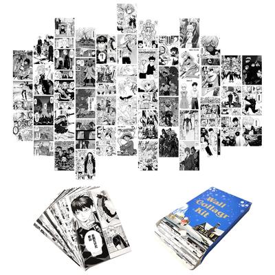 50 шт., HD манга, наклейки на стену, набор обоев, аниме, художественный плакат, украшение, красивая картинка, подарок на день рождения