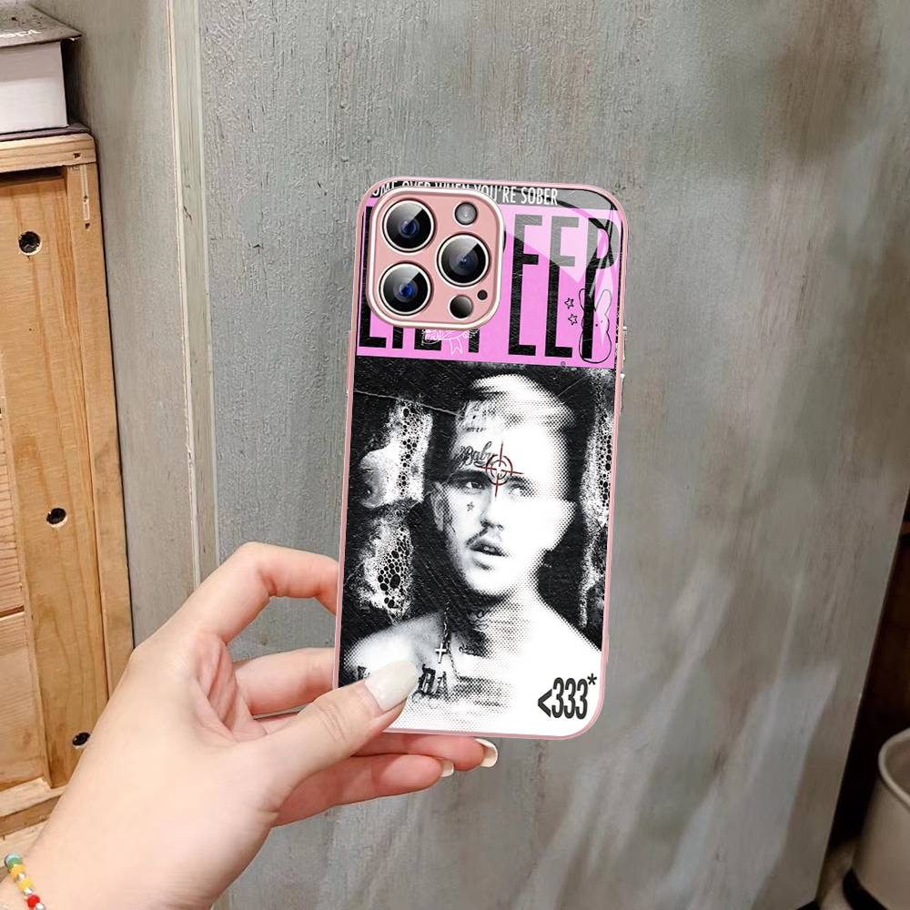 Певец Рэпер L-Lil Peep Закаленное Стекло Для Iphone 14 13 12 11 Pro Mini XS MAX 14Plus X XS XR Чехол