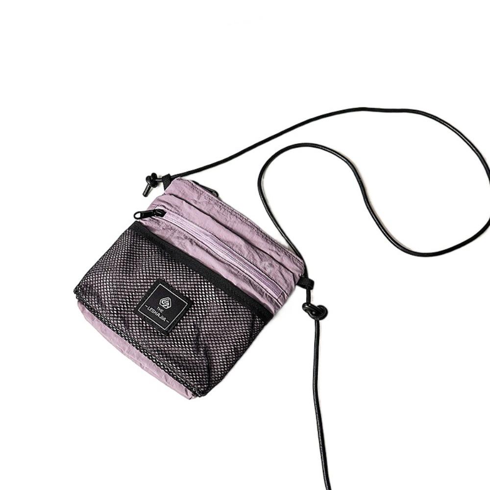 Sports Nylon Shoulder Bag Multifunctional Small Square Bag Mini Crossbody Phone Pouch Unisex