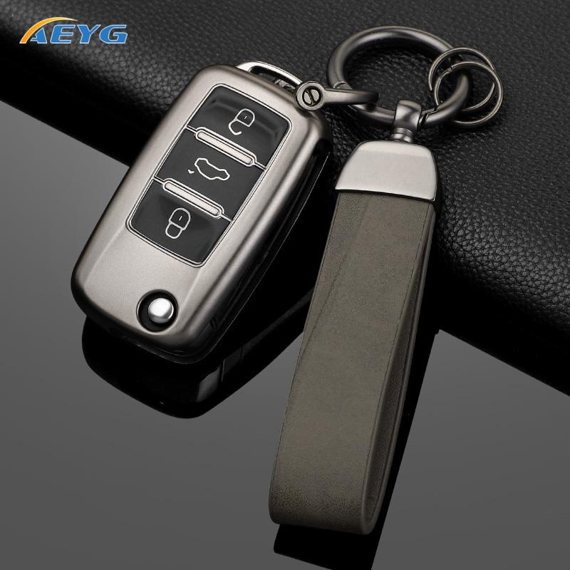 ТПУ Чехол для складного ключа автомобиля Брелок Подходит для Volkswagen Vw Polo Golf Passat Tiguan Beetle Caddy Eos Skoda Octavia Seat Leon Alte