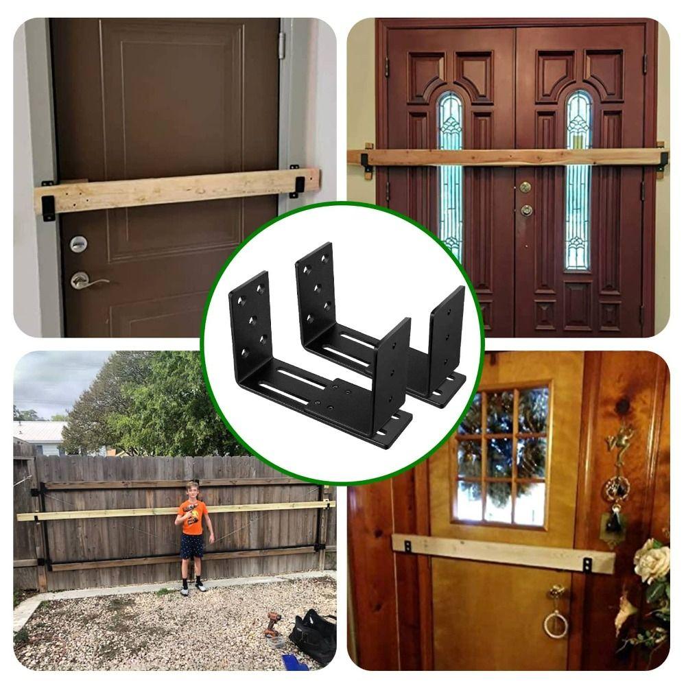 Carbon Steel Drop Open Bar Holder U Shape Heavy Duty Door Security Bracket Corrosion Resistant Rust Resistant Door Support Barn