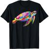 Rainbow Sea Turtle Vibrant Underwater Life Colorful Turtle T-Shirt