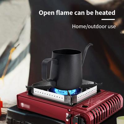 Простой кофейник из нержавеющей стали для ручного заваривания кофе, с крышкой, с тонким носиком, используется для ручного заваривания кофе, подходит для чая и кофе