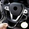 Car Steering Wheel Button Frame Trim Cover Sticker Interior Accessories For BMW 3 5 7 Series 6GT X3 X5 X7 G20 G30 G05 G07 G11