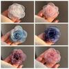 Mesh Camellia Shark Clip Cloth Flower Claw Clip Cute Simulation Flower Hair Claw  Seaside