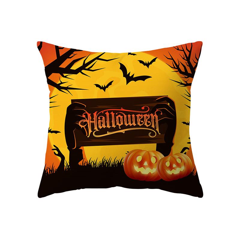 Pumpkin Halloween Theme Pillow Cover Sofa Cushion Cover Holiday Gift Party Decoration Home Decor