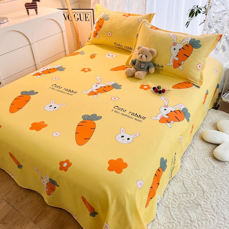 Простыня в цветочном стиле, приятное для кожи постельное белье, простая студенческая кровать, простыня на резинке, наматрасник, покрывало