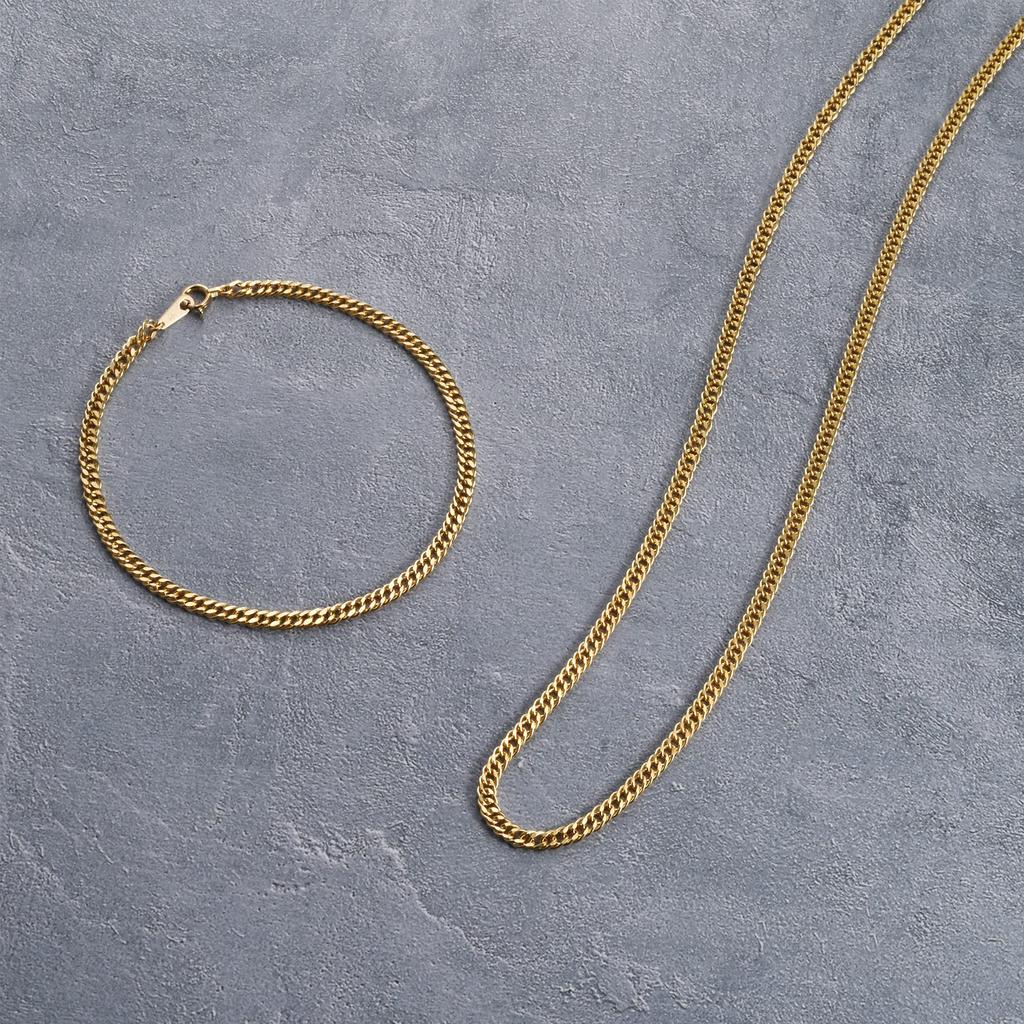 Браслет Kihei из золота 18 карат K18, 2 стороны, двойная ширина, выбираемый размер, кольцо для вытягивания, золотая полая цепочка, размер 16 см [Speranza] 2,9 мм