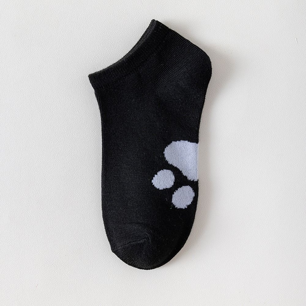 10Pairs Patchwork Boat Socks Women Bear Claw Ankle Tube Socks Comfortable Cartoon Short Socks Sport