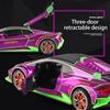 1/24 масштаб Lambo, литая под давлением модель автомобиля, игрушечный автомобиль с откатным механизмом, звуковым светом и распылителем для детей, коллекция подарков для мальчиков и девочек