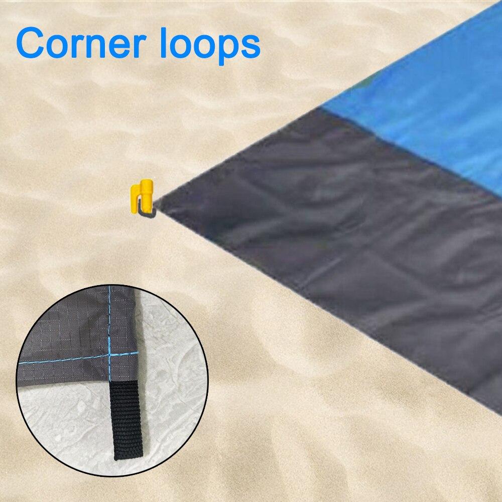 1PC Waterproof Pocket Beach Blanket Outdoor Picnic Camping Mat Portable Folding Mat Sand Beach Mat