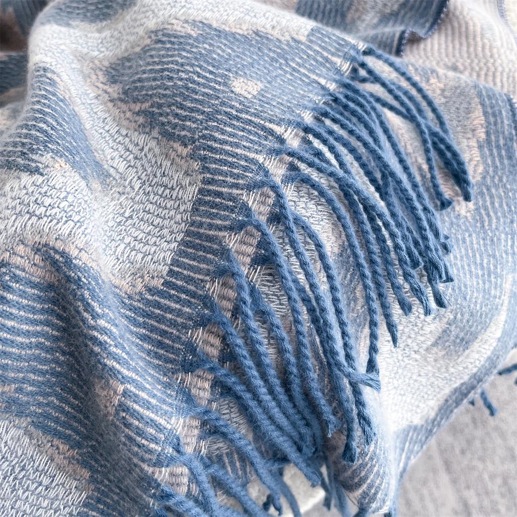 [T818] 96*96cm Square Women Jacquard Scarf Thick Imitation Cashmere Tassel Shawl Winter Warm Neck Hijab Wrap Pashmina Blanket
