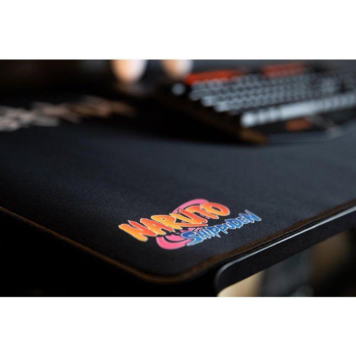 Tapis de souris gaming - KONIX - Naruto Shippuden - XXL 90 x 46 cm - Base antidérapante en caoutchouc - Noir