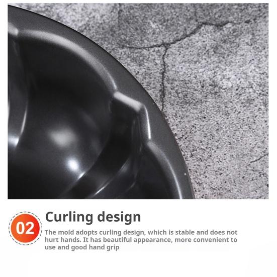 Форма для кекса с антипригарным покрытием, 9,5-дюймовая круглая рифленая трубчатая форма из углеродистой стали для кексов, форма для выпечки желе, желатина, шоколадного пудинга, прочная форма для выпечки