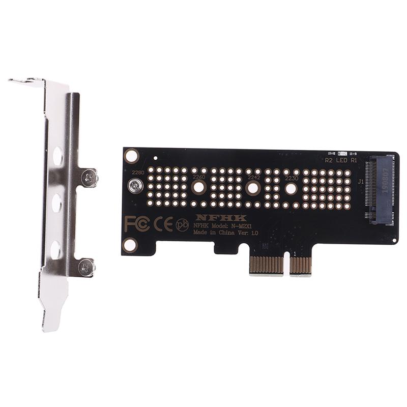 Карта адаптера Nvme Pcie M.2 Ngff SSD к карте PCIe X1 Карта адаптера Pcie X1 к карте M.2 с кронштейном