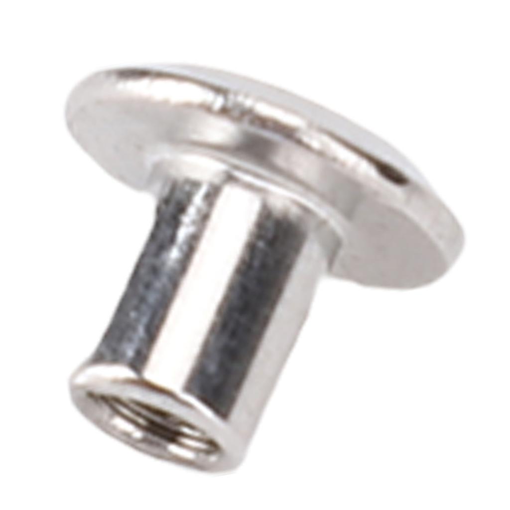 100 Pair 0.16x0.2x0.33in Rivet Stud Set Round Flat Head Stainless Steel Rivet and Screw Kit for