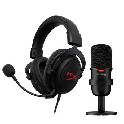Стартовый набор HyperX Gaming включает в себя HyperX Cloud Core Gaming DTS Spatial Audio и USB-микрофон HyperX SoloCast HBNDL0001 — гарнитура, наушникиX