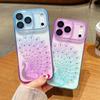 Цветной чехол для телефона с градиентом, точечным алмазом и изображением павлина, мягкий, ударопрочный, для iPhone 17 Pro Max 15 14 13 16 Pro Max, бампер, задняя крышка