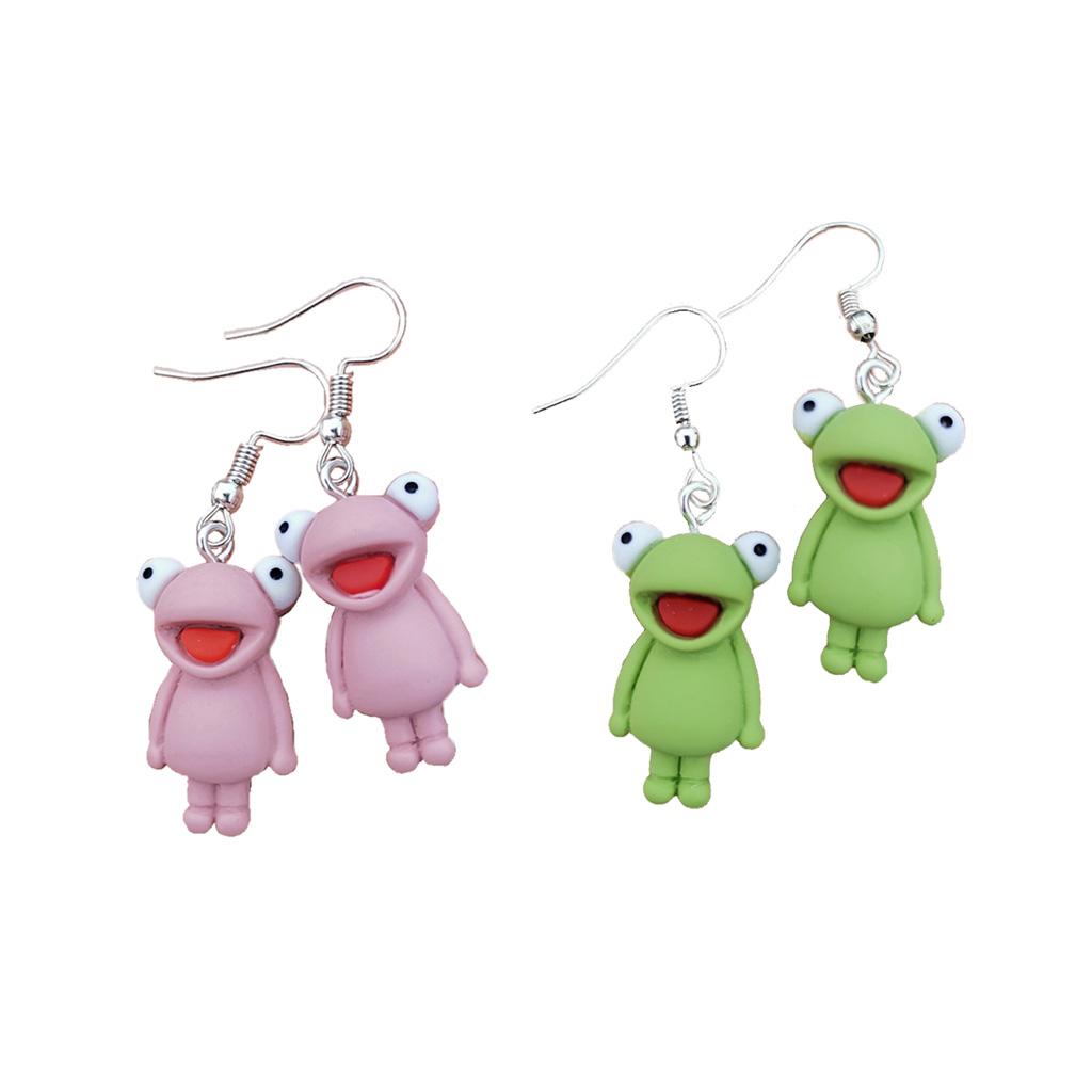 Hanging Frog Animal Earrings for Women Designer Statement Funny Creative Unique Earring Girls Cute Unusual Earrings