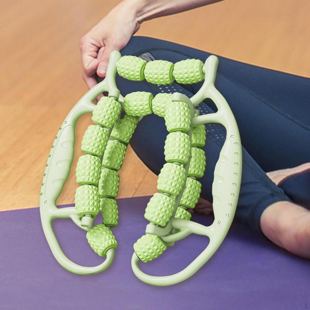 Massage Roller 23 Wheels Circular Leg Clamp Muscle Relaxer for Elbow Thighs Legs