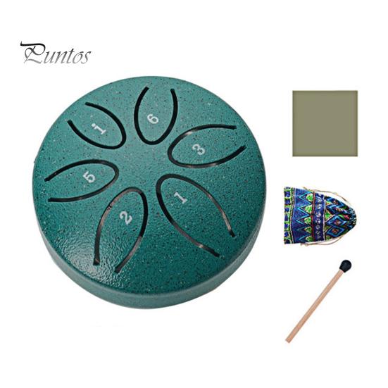 Стальной язычковый барабан для детей 3 дюйма 6 нот мини-барабаны для уличного использования с молотками и нотной тетрадью для сада, кемпинга, медитации, йоги