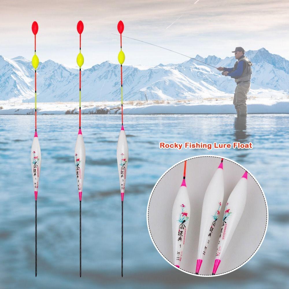 3 шт. Привлекательный треугольный хвост, каменистая рыболовная приманка, поплавок, скользящая дрейфовая трубка, рыболовные поплавки, рыбалка