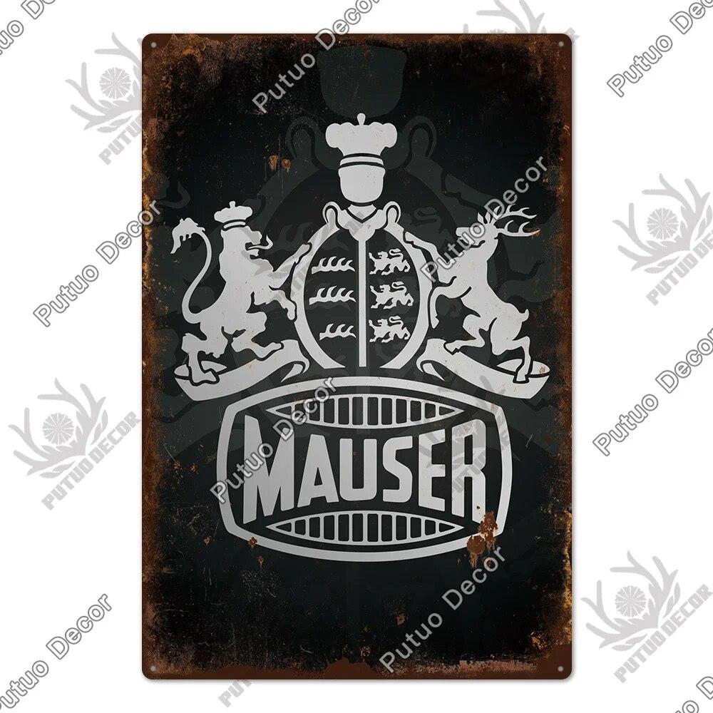 Putuo Decor Brand Poster Vintage Metal Tin Sign Plaque Plate for Garage Man Cave Gun Club Wall Decor Pistola Co2 Arma Metal