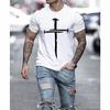 High Quality Summer New Men's Cross 3D Printed T-shirt Plus Size T-shirt