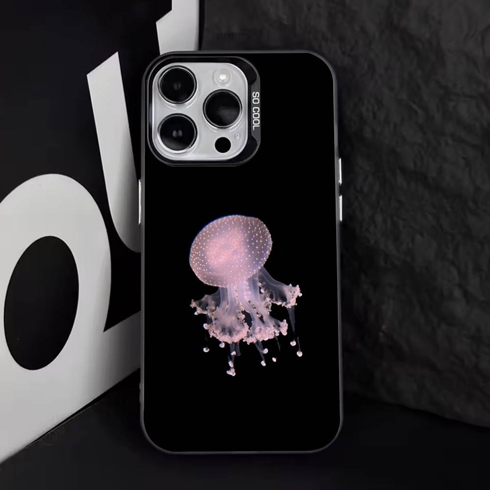 Медуза Океаническая Чехол для телефона Для iPhone 17,16,15,14,13,12,11 Plus,Pro Max,XS,Красочный Серебристый Чехол для телефона Funda Cover