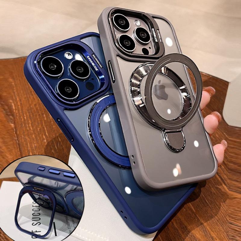 Для iPhone 15 Pro двойной кронштейн Magsafe чехол для iPhone 11 12 13 14 15 Pro Max Plus магнитный держатель-подставка Броня противоударный чехол