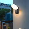 LED Simple and Bright Human Body Induction Wall Lamp Outdoor Waterproof Exterior Wall Lamp Villa Garden Balcony Terrace Lamp