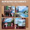 OCHOICE Drop Shipping MOQ=1 Themed Book Nook Kit Mountain Forest Deer LED Miniature DIY Craft for Adults 3D Wooden Puzzle