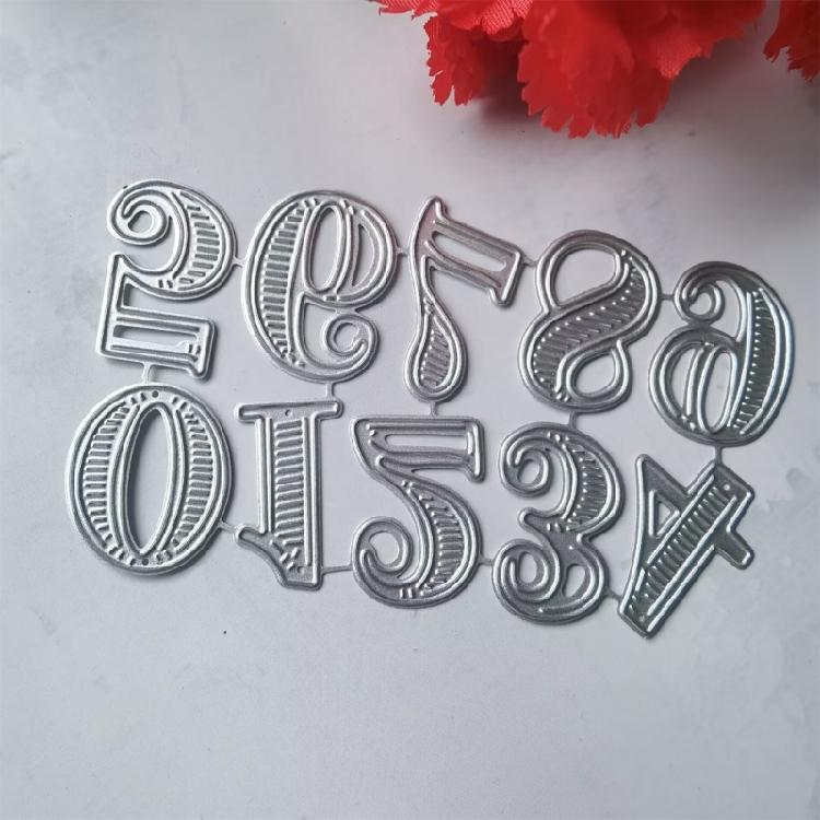 Вырубка с цифрами для изготовления открыток на день рождения DIY Поделки Скрапбукинг